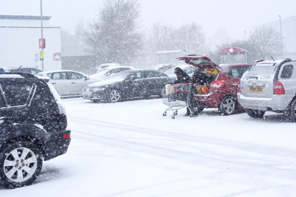 Snow in supermarkets